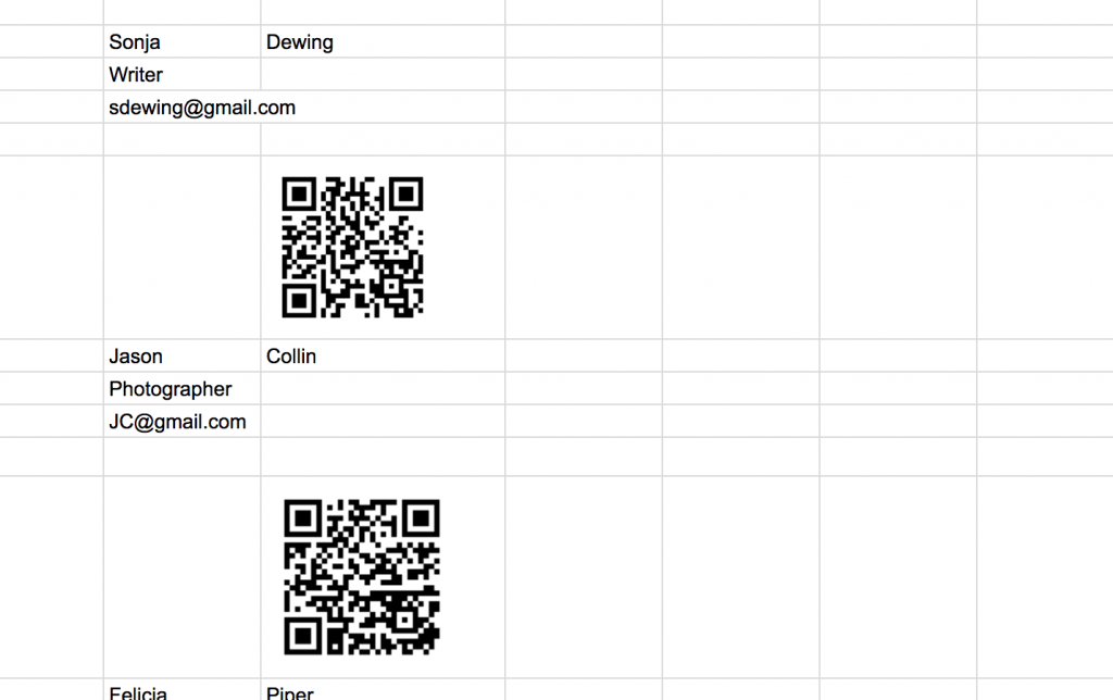 event check ins with QR codes